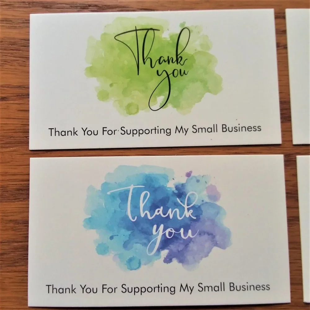 Thank You Cards Business 100 Supporting Small Business 4 Water color designs